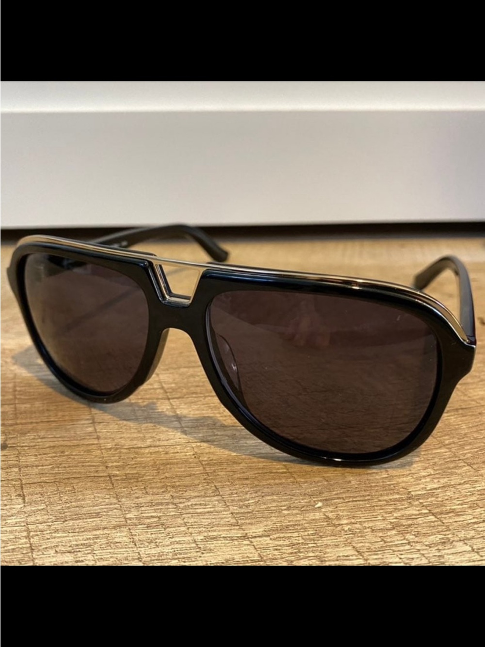 Salvatore Ferragamo Aviator Sunglasses - Black & Gold